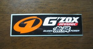 残り僅か・●G'ZOX製／ 正規品・prospec・ 無限ステッカー・W75 ③-黒／未使用品●