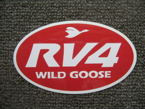 ラスト品●ワイルドグース製／ 正規品・RV4 WILD GOOSE・ステッカー ／非売・未使用品●