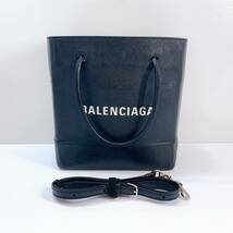 323☆中古☆ BALENCIAGA バレンシアガ ハンドバッグ トートバッグ ショルダーバッグ ブラック レザー 斜め掛け レディース メンズ 現状品_画像1