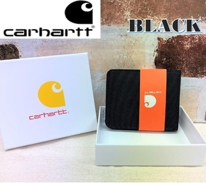 Carhartt カーハート 二つ折り財布 財布 折りたたみ財布ブラック新品【箱付き】