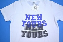 Mr. GENTLEMAN ミスタージェントルマン ATHLETICS NEWYOURS TEE プリントTシャツ L WHITE アスレティックス ニューユアーズ PRINT T-SHIRTS_画像3