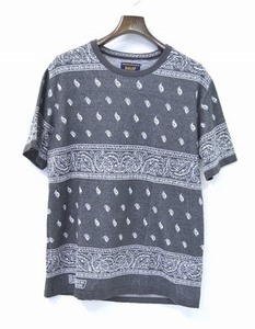 knitchy ニッチー バンダナ柄WジャガードニットTシャツ S BLACK ブラック BANDANA DOUBLE JACQUARD KNIT TEE T-SHIRTS ダブルジャガード