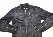 EINS（エインズ / アインス）Reproduct Single Leather Riders Jacket リプロダクトレザー ライダースジャケット ブルゾン シングル 本革S_画像5