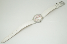 J66●作動良好 美品 CAPRI WATCH カプリウォッチ SWAROVSKI CRYSTALS スワロフスキークリスタル 316Ｌ レディース腕時計 シルバー クォーツ_画像6