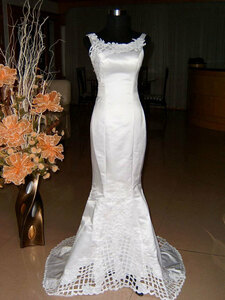  mermaid line wedding dress beautiful side style 