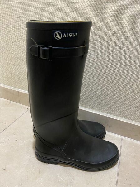 AIGLE レインブーツ　ロング　黒