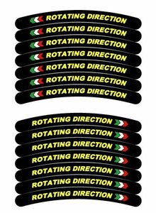  rotation rim sticker 14 sheets [ black ]16 -inch ~18 -inch correspondence Marchesini b