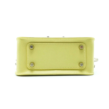 送料無料 美品 フルラ FURLA ショルダーバッグ ポシェット メトロポリス チェーン レザー イエロー系 レディース_画像5