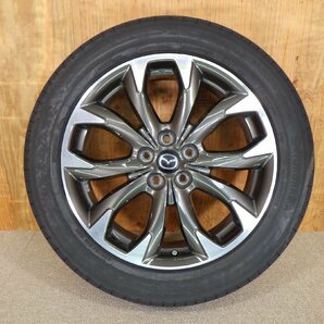 109 マツダ 純正 アルミホイール 19インチ 5穴 PCD114.3 7J 1本 単品 タイヤ付 YOKOHAMA BluEarth-XT AE61 225/55R19 99Vの画像1