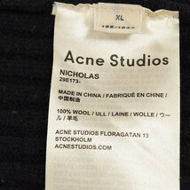 Acne Studios アクネ スティディオス NICHOLAS リブ編みラムウールクルーネックニットセーター 29E173 ブラック_画像6