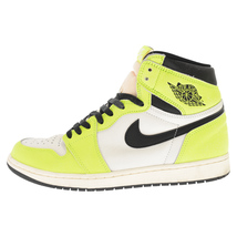 NIKE ナイキ AIR JORDAN1 HIGH OG VOLT 555088-702 エアジョーダン1 ボルト ハイカットスニーカー US10.5/28.5cm ホワイト/イエロー_画像1