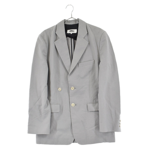  M M Schic s mezzo n Margiela 23SS S52BN0113 одиночный breast tailored jacket центральный отдушина b кожаный жакет серый 