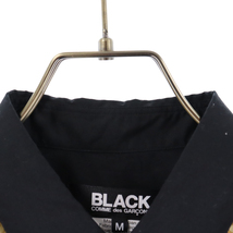 BLACK COMME des GARCONS ブラックコムデギャルソン 13AW スカーフ素材 切り替え ボタン長袖シャツ ブラック 1L-B018_画像3