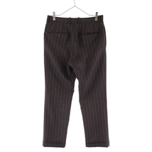 WACKO MARIA ワコマリア 22AW×DORMEUIL STRIPED PLEATED TROUSERS TYPE-2ドーメル 1タック ストライプ パンツ タイプ2 ブラウン_画像2