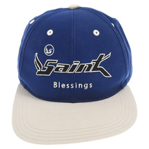 SAINT MICHAEL セントマイケル 22SS BLESSING CAP SM-S22-0000-056 フロントロゴ刺繍 6パネルベースボールキャップ 帽子 ブルー_画像4