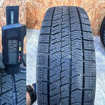 送料無料【バリ山】21年製造 155/65R13 73Q BRIDGESTONE BLIZZAK VRX2 スタッドレス 4本セット アルミ付 A-TECH SCHNEDER 軽自動車_画像5