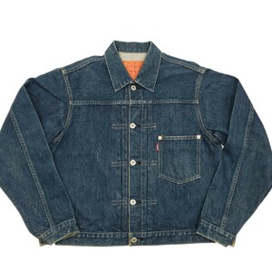 日本製ファースト濃紺◆Levi's 71506XX◆38ビンテージ復刻Gジャン1stリーバイスメンズMビッグEデニムジャケットBIGEジージャンLVC 93