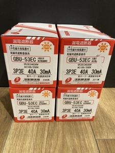 018★未使用品・即決価格★テンパール 漏電遮断器 GBU53EC 3P3E 40A 30mA 4個セット