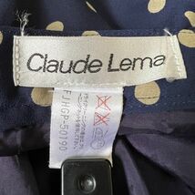 ◎Claude Lema クロードレマ スカート ロングスカート フレアスカート ドット柄 レディース Mサイズ相当 ネイビー_画像7