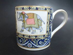 豊JE896/6J◆WEDGWOOD ブルーエレファント マグカップ 高さ8.4㎝ 幅8.5㎝ 良品◆