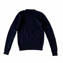 RALPH LAUREN ポロラルフローレン POLObyRalphLauren 長袖セーター クルーネック クマ ネイビー系 コットン×リネン レディースXS_画像2