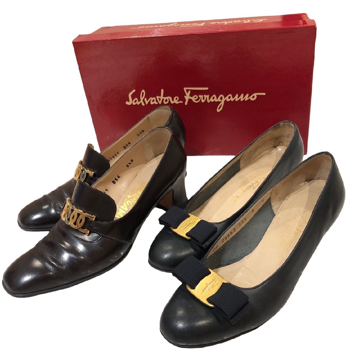 O ＊ 美品 イタリア製 ´高級婦人靴´ サルヴァトーレフェラガモ