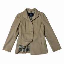 BURBERRY バーバリー コート ベルト付き 取り外し可 裏地ノバチェック アンゴラ×ウール ベージュ系 レディース 38_画像1