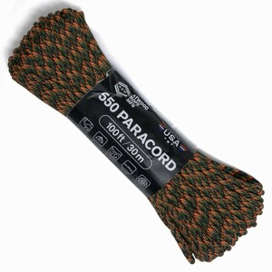 ATWOOD ROPE 550パラコード タイプ3 ブリッツ アトウッドロープ 紐 靴ひも 靴紐 ナイロンコード