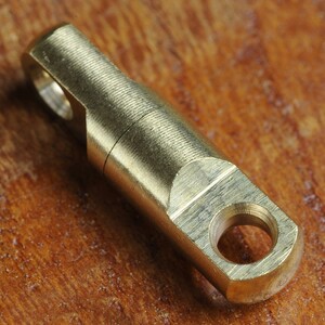 回転カン 真鍮製スイベル サルカン 糸ヨレ防止 [ 9mm×29mm ] 黄銅 アクセサリーパーツ ブラスキーホルダー メンズ