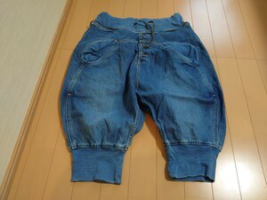  Kapital capital Denim sarouel pants woshu blue 2 shorts short pants w72(96 till stretch ) waist 44 length of the legs 33