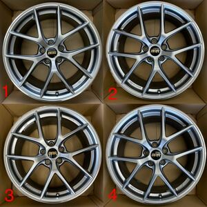 (K-35) BBS CI-R 19×8.5 5/114.3 +36 プラチナムシルバー トヨタ車用のハブリング付 ４本