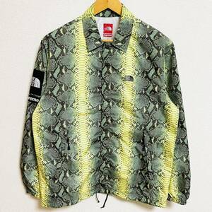 新品 Supreme The North Face Snakeskin Taped Seam Coaches Jacket Green S 18ss 2018年 緑 ノースフェイス コーチジャケット 新品未使用