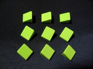 凸レゴ凸　%54200　1x1スロープ33度（黄緑）　9個