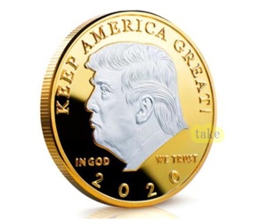 大人気 ☆ トランプコイン 18ｋゴールドGP 26g 2020 KEEP AMERICA GREAT 人気商品 希少品 上質 質感 高級感 格安 