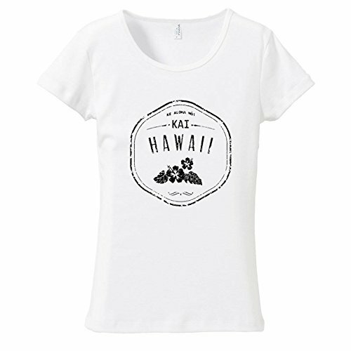 (XL)ホワイト【tf106】モノクロカレッジ風ハワイアンプリントフラダンス**メール便発送　Tシャツ半袖　送料無料ハワイ・フラ　