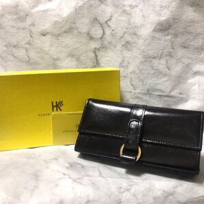 HIROKO KOSHINO ヒロココシノ　ポーチ　財布　ブラック　ビンテージ　革　モード