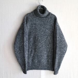 old Paul Smith タートルネック ニット セーター / 実寸L ウール グレー ミックス 旧タグ ビンテージ 90s K3-10099-1429