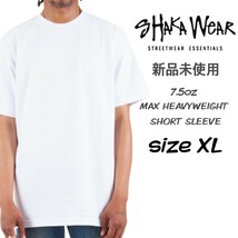 新品未使用 シャカウェア 7.5 マックスヘビーウェイト 無地 Tシャツ 白 XLサイズ ホワイト SHAKA WEAR MAX HEAVYWEIGHT S/S_画像1