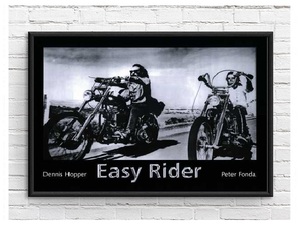 イージーライダー 映画ポスター EASY RIDER US版 黒フレーム付き A3サイズ mi1