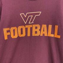 アメリカ古着　Virginia Tech Football　バージニア工科大学　カレッジ　長袖　Tシャツ　ロンT　GILDAN　ギルダン　【P478】_画像5