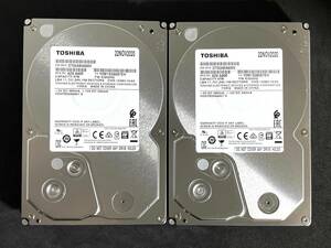 【送料無料】 　2個セット　★ 6TB ★　TOSHIBA　/　DT02ABA600V　【使用時間：128 ｈ＆128 ｈ】2020年製　稼働少 3.5インチ内蔵HDD SATA