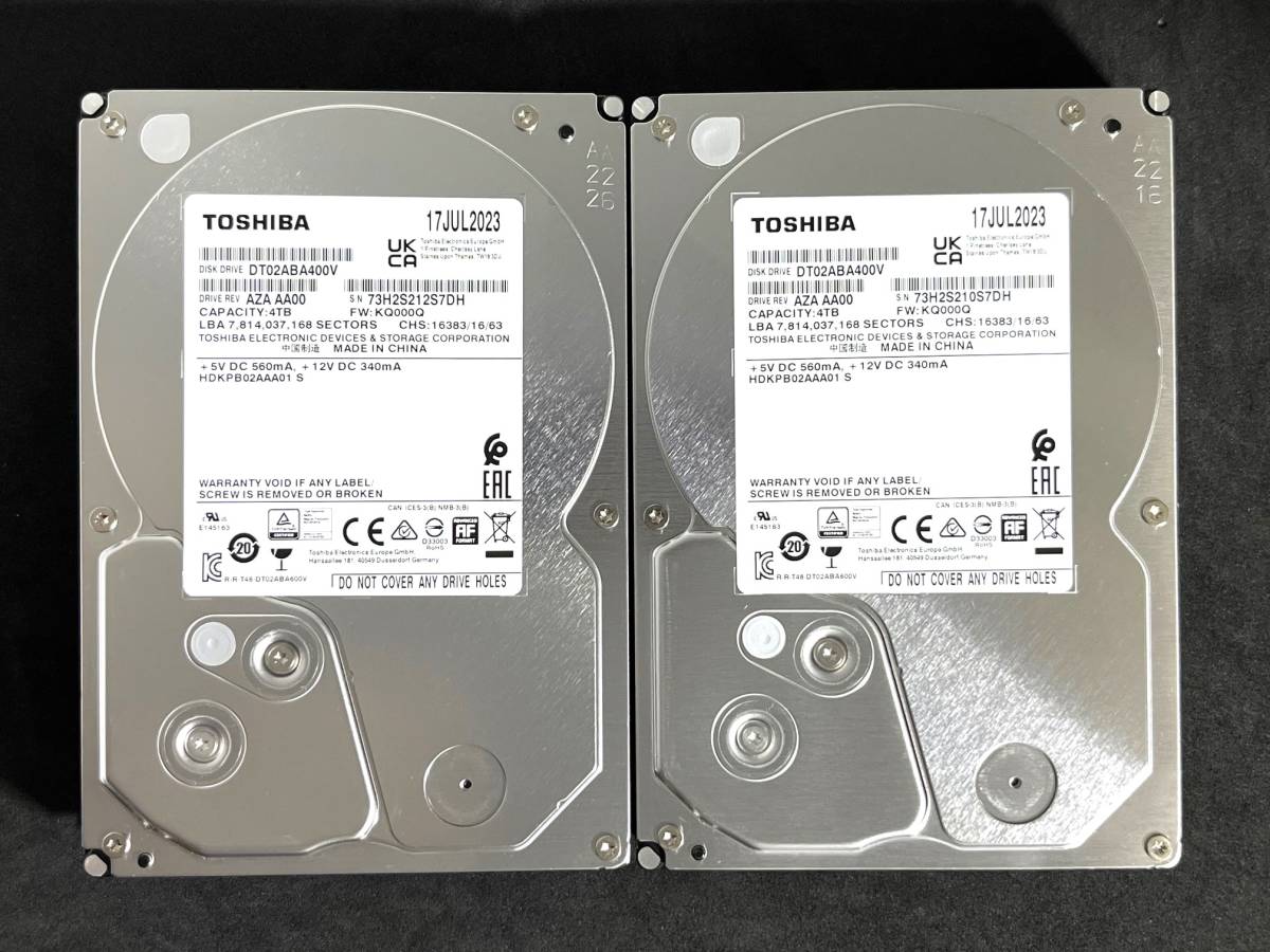 東芝 TOSHIBA 4TB HDD 未開封 未使用品 DT02ABA400-