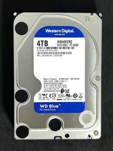 【送料無料】　★ 4TB ★　WD Blue　/　WD40EZRZ　【使用時間：25ｈ】　2020年製　新品同様　Western Digital Blue　3.5インチ内蔵HDD SATA