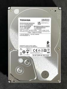 【送料無料】　★ 4TB ★　TOSHIBA / DT02ABA400V　【使用時間： 599 ｈ】　2023年製　稼働少　3.5インチ内蔵HDD　SATA　AVコマンド対応