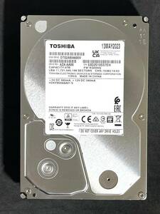 【送料無料】　★ 6TB ★　TOSHIBA / DT02ABA600V　【使用時間： 15 ｈ】　2023年製　新品同様　3.5インチ内蔵HDD　SATA　AVコマンド対応