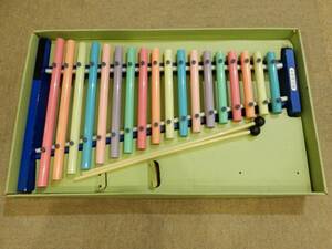 ## metallophone [18Note Color Chime Xylophone], secondhand goods, box equipped 