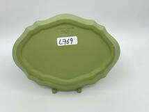 WEDGWOOD ウェッジウッド JASPERWARE GREEN Small 11cm Silver Tray ジャスパーウェア 緑 小 11cm シルバー トレイ *L769_画像10