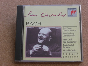 ＊Pablo　Casals（チェロ）／バッハ　THE　THREE　GAMBA　SONATAS-BRANDENBURG　CONCERTO　No.4（SMK66572）（輸入盤）