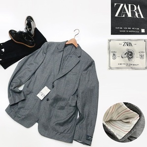 ZARA チャコール ジャケット メンズ レディース タグ カジュアル ビジネス フォーマル スーツ アウター 通勤 定番 デイリー ザラ
