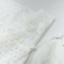 未使用品 /S/ ZARA ホワイト 長袖ブラウス カットワーク刺繍 レディース タグ カジュアル トップス フェミニン 大人可愛い白 デイリー ザラ_画像9